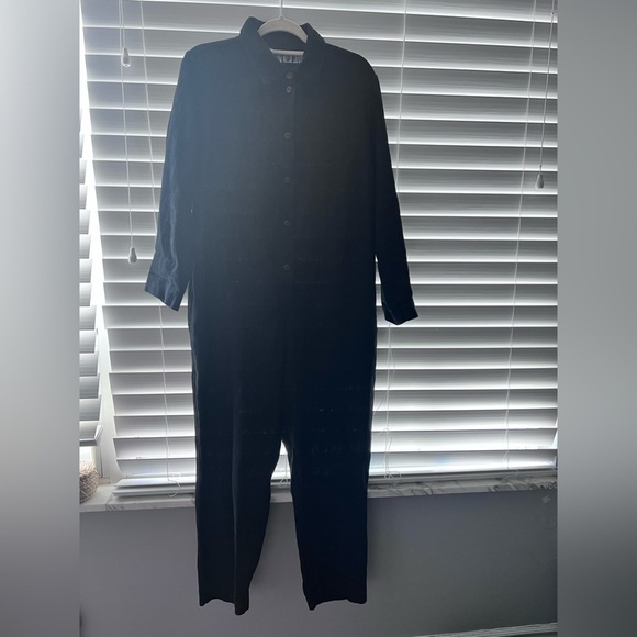 COPY - 100% LINEN BLACK JUMPSUIT - Picture 6 of 6